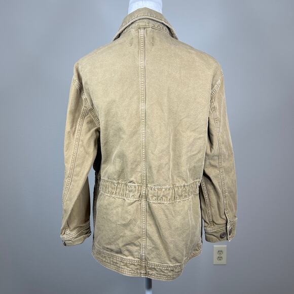 Everlane The Cinchable Chore Jacket 100% Cotton Tan Size Small - Picture 4 of 8